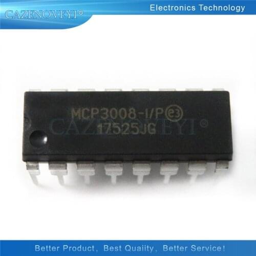 2pcs/lot MCP3008-I/P MCP3008 DIP-16 In Stock