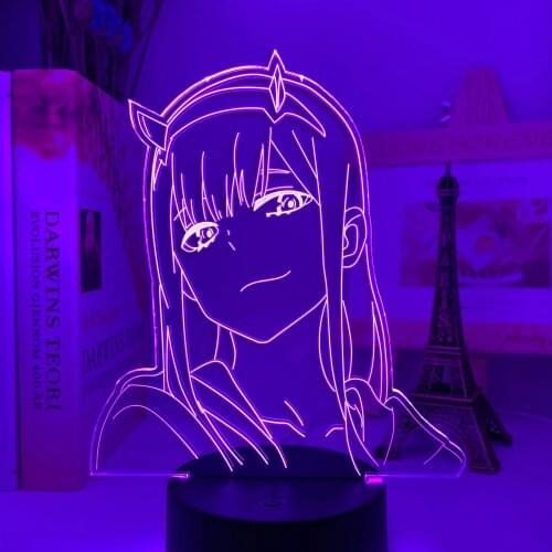 3D Anime Lamp Zero TWO Figure Nightlight Kids Child Girls Bedroom Decor Light Manga Gift Night Light Lamp Darling In The Franxx