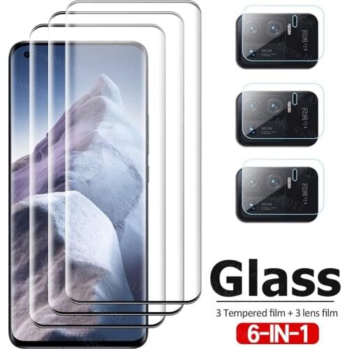 6in1 Tempered GlassFor Xiaomi Mi 11 Ultra Mi 11 Pro Lite Glass Screen Protector For Xiaomi Mi 11 Pro Lite Mi11 Camera Lens Film