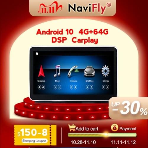 Navifly Android 10.0 for Mercedes Benz ML W166/GL X166 2012-2015 NTG 4.5 Car multimedia player navigation gps HD1080P 4G LTE