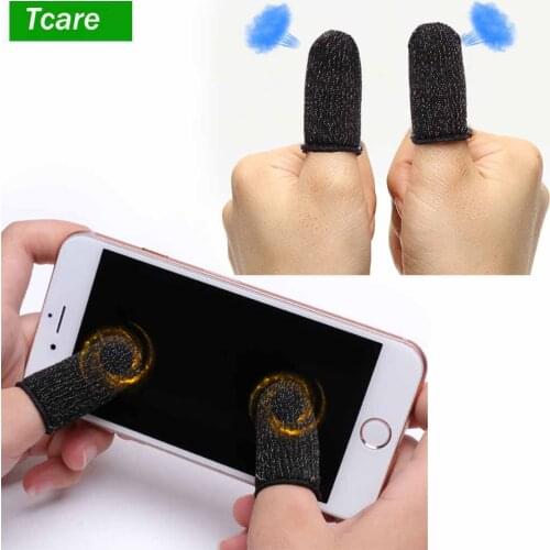 Tcare 2Pcs/Pair Sweatproof Finger Cover King Glory PUBG Peace Elite Game Occupation Touch Screen Thumb Game Pad Finger Tip Cover