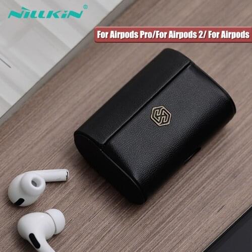 NILLKIN PU Leather Case For AirPods Pro case for AirPods 2 Wireless Earphone Charging Case auto Magnetic Cover for Airpods case