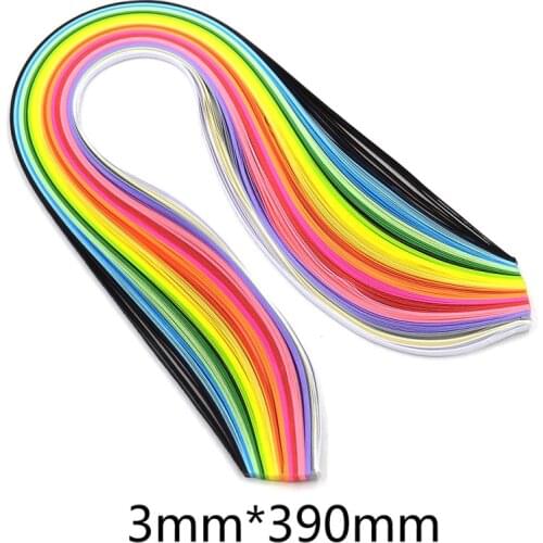 Chzimade Mixed Color 160 Stripes 3mm Width Quilling Paper For DIY Craft 390mm Length Origami Paper