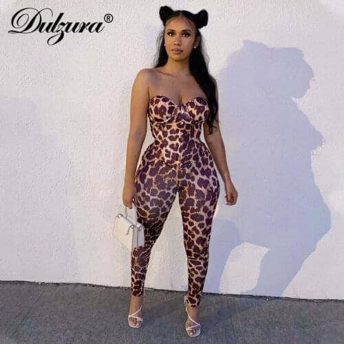 Dulzura 2021 Summer Women Leopard Print 2 Pieces Corset Tank Top And Leggings Set Patchwork Outfit Sexy Clothes Co Ords Matching