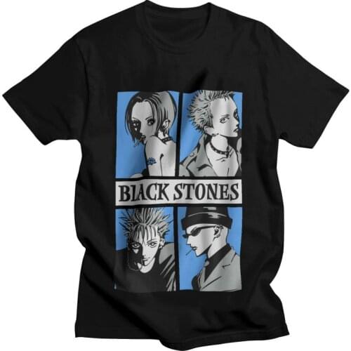 Funny Harajuku Nana Osaki Tshirts Men Streetwear Tees Top 100% Cotton T Shirt Short Sleeve Ai Yazawa Anime Manga T-shirt Gift