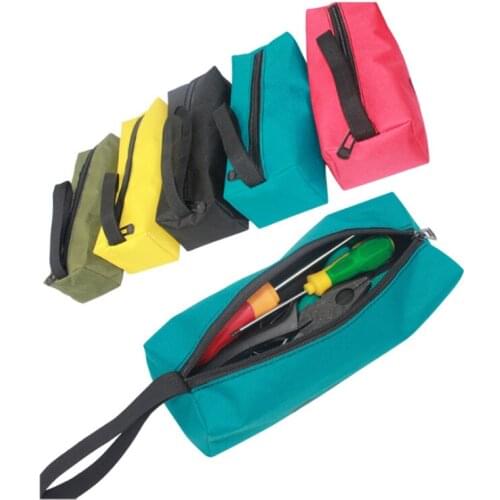 25*8.5*7 cm Canvas New Durable Repair Tools Case Portable Tool Bag Zipper Storage Bag Pouch Organizer for Workers