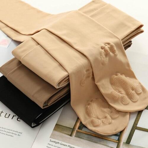 2020 Women Antiskid Tights Steel Wire Spring And Autumn Silicone Pantyhose Bottoming Thin Leg Magic Pantyhose Silky Feel Black