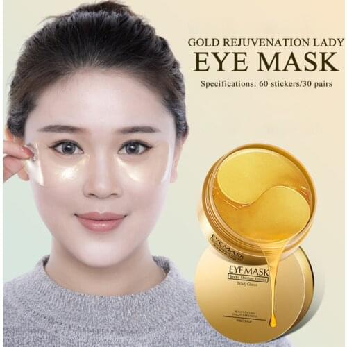 60pcs Gold/Seaweed Collagen Eye Mask Moisturizing Sleep Gold Eye Patches Face Anti Wrinkle Anti-Puffiness Dark Circle Gel