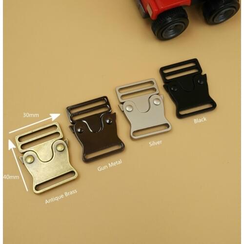 1inch 5pcs metal belt buckles for 25mm webbing strap quick side release backpack handbag buckle black silver antique brass