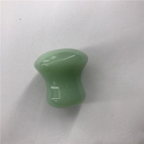 Mini Mushroom Shape GuaSha Massager Natural Green Crystal Stone Body Massage Relax Face Care Tools Women Health Care Tools