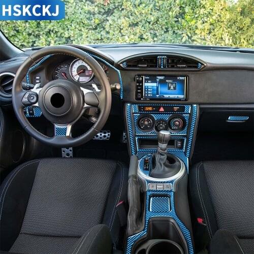 For Toyota 86 GT86 Subaru BRZ 2017 2018 2019 Carbon Fiber Sticker Center Control Shift Outlet Whole Set Interior Car Accessories