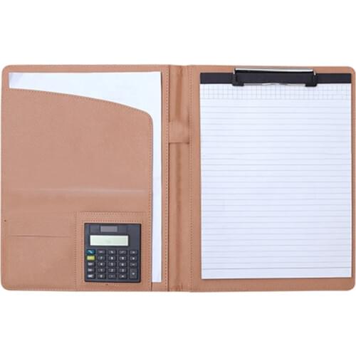 NEW-A4 PU Clip with 8 Calculator Multi-Function Business File Pad Manager Combination Office Supplies