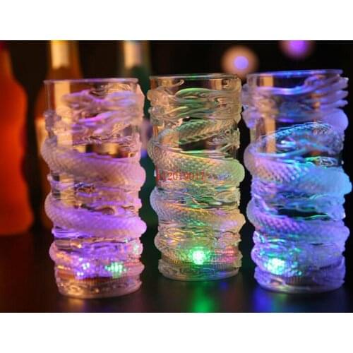 New dragon cup LED poured water on the light sensor seven-color luminous glass beer mug