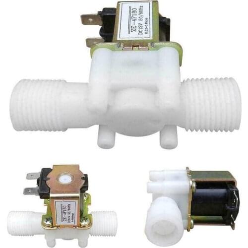 3/4" Plastic Solenoid Valve 12V PP N/C Magnetic Washing Machine Dispenser Water Pneumatic Pressure Controller Switch
