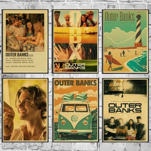 2020 TV Series Outer Banks Poster Kraft Paper Vintage Prints Wall Art Decor For Home Room Bar Cafe Wall Sticker Retro Painting
