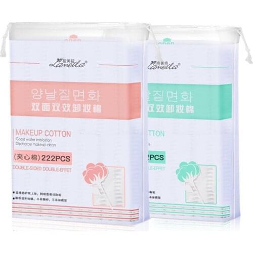 222 Pieces Thickened Non-Woven Fabrics Cosmetic Cotton Makeup Remover Fine Cotton Pads Face Cleaning Skin Care Nail Wipes E1018