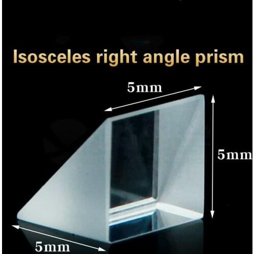 Spectral Optics Optical Glass Triangular Spot Isosceles Right Angle Prism K9 Material