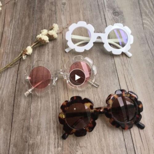 Vintage Kids Sunglasses Child Sun Glasses Round Flower Gafas Baby Children UV400 Sport Sunglasses Girls Boys Oculos De Sol