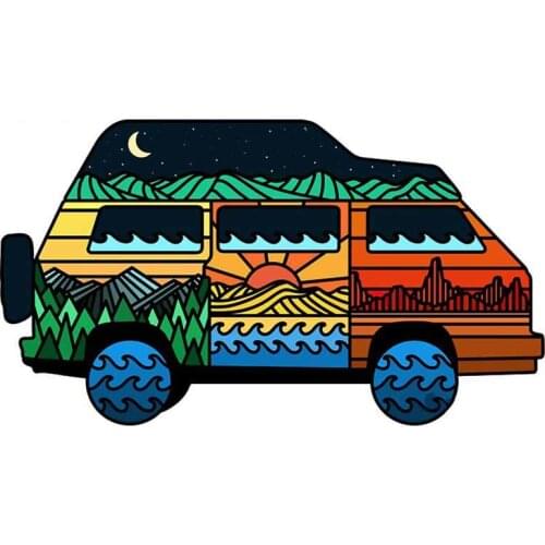 Fashion Vinyl Decals Suitable for Camper Travel Motorcycle Car Air Conditioner Decal Waterproof RV VAN RV Decorative