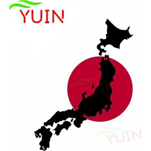 Japan Map Graffiti Personality Car Sticker Lovely Fine Decal Fashion PVC Motorcycle Decoration Sunscreen Decals 13*10cm