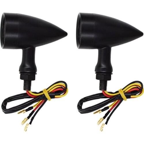 1Pair Retro Motorcycle Turn Signal Light LED for Honda Suzuki Cafe Racer