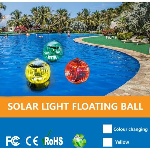 1pcs Solar Powered Pond Light Garden Swimming Pool Color Changing Floating Home Courtyard Swimming Pool Decorative LED Lamps
