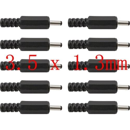 10/6/2pcs 3.5mmx1.3mm DC Power Male Plug Solder Tip Socket Adapter 3.5*1.3mm DC Socket Mount Plug Wire Terminals Connector