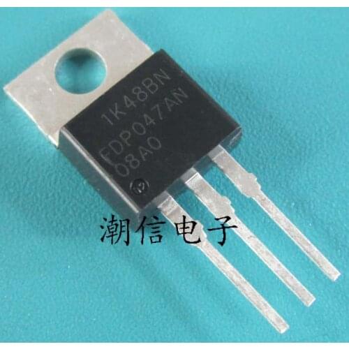 10pcs/lot FDP047AN08AO FDP047AN 80A/75V TO220