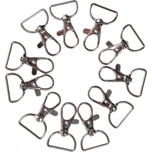 10pcs/pack Keychain MINI Metal Lanyard Hook Swivel Snap For Paracord Lobster Clasp Clips Key Chain Buckle