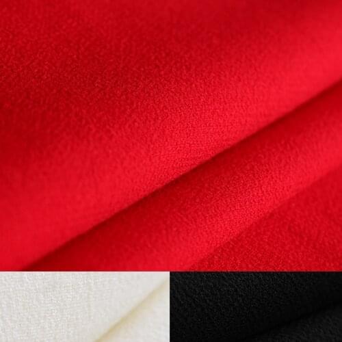 140CM Wide 470G/M Weight Solid Color Double-faced Wool Crepe Fabric for Autumn Spring Suit Dress Jacket Pants DE1204