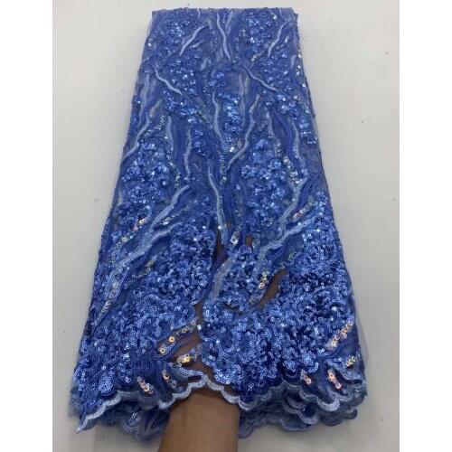 2021 Lace Fabric Sequin Embroidery French Tulle Mesh DIY Wedding Dress Party Banquet Skirt Sewing Accessories 5 Yards Wholesale