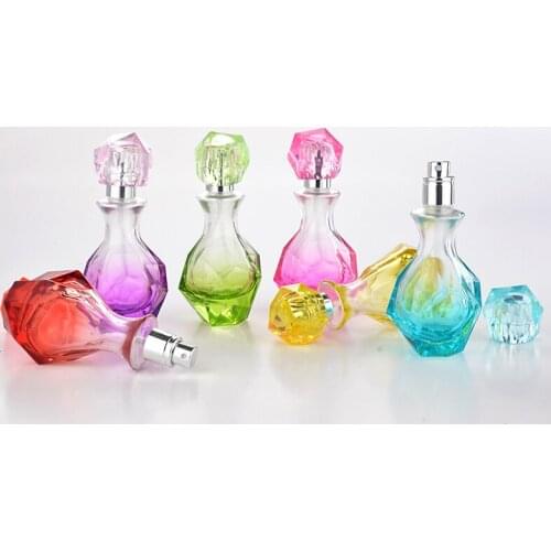 30ML New Style Portable Diamond Glass Refillable Perfume Bottle With Aluminum Sprayer Empty Parfum Case Atomizer 50pcs by DHL