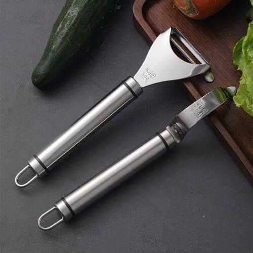 304 Peeler Scraper Multi-purpose melon planing kitchen 2-in-1 fruit peeling tool stainless steel peeling knife