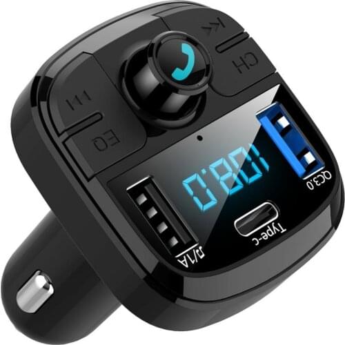 50% Hot Sell BT29 Bluetooth 5.0 MP3 Type C Fast Charging QC3.0 Car Charger Adapter for Phone