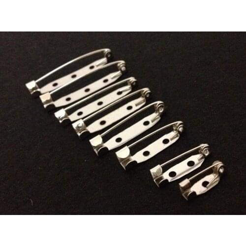 500pcs 30mm Safety Lock Back bar Pin DIY brooch base, Dual Brooch Back Base With Safety Pin use for brooch and hair jewelry