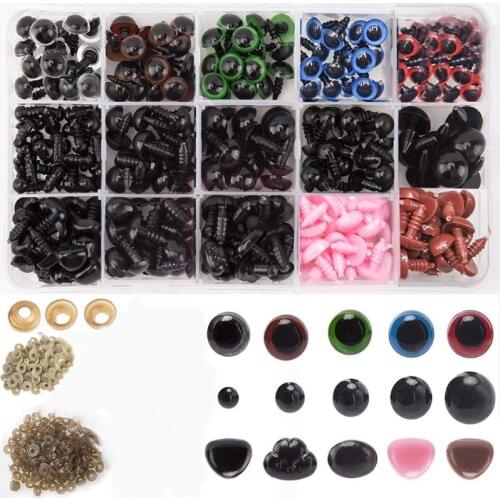 560pcs Mixed Plastic Safety Eyes for Ragdoll Toy Plastic Eyes Puppet Craft Doll Animal Eyes DIY Accessories Customizing Supplies