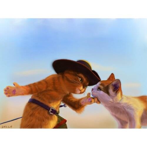 5D full diamond painting animal pictures cute cat DIY handmade crafts home decoration