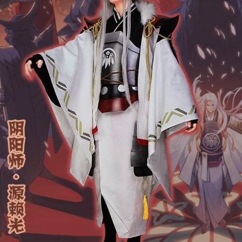 Anime! Onmyoji Minamoto no Raikou Kimono Gorgeous Uniform Cosplay Costume Halloween Carnival Party Outfit For Unisex 2021 NEW