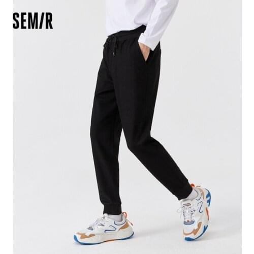 SEMIR Casual Pants Men Fall 2021 New Trend Drawstring Trousers Knitted Elastic MenS Pencil Trousers