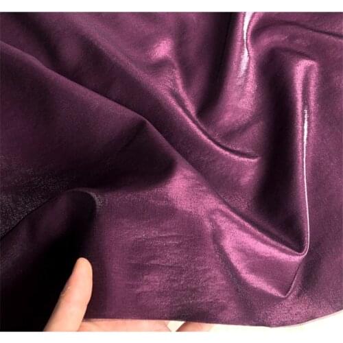 C1030 High Quality Summer/Autumn Luster Glossy Linen and Shiner Eggplant Coloured Glaze Silk Linen Pajamas Career Dress Fabrics