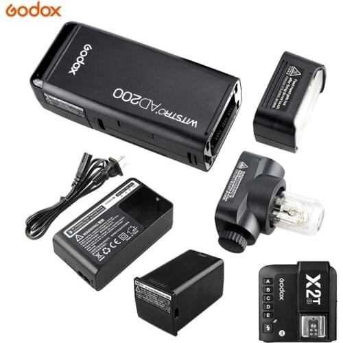 GODOX AD200 TTL 2.4G HSS 1/8000s Pocket Flash Speedite Light Double Head 200Ws with X1T/X2T/XPRO Transmitter Flashlight
