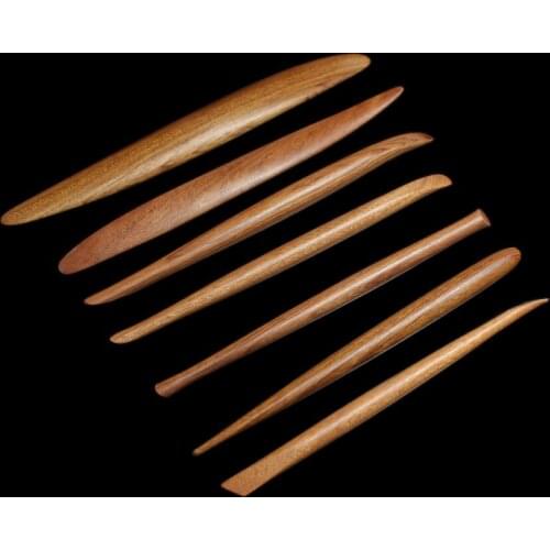 Good quality natural wood sculpture tools,redwood polymer clay Tools,7pcs/lot