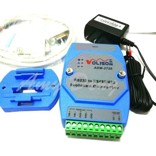 Isolated active RS232 to RS485 RS422 converter 232 to 485 industrial lightning protection rail
