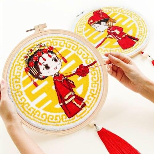 5 Size 9.5-24CM Plastic Frame Embroidery Hoop Ring DIY Needlecraft Cross Stitch Machine Round Loop Hand Household Sewing Tools