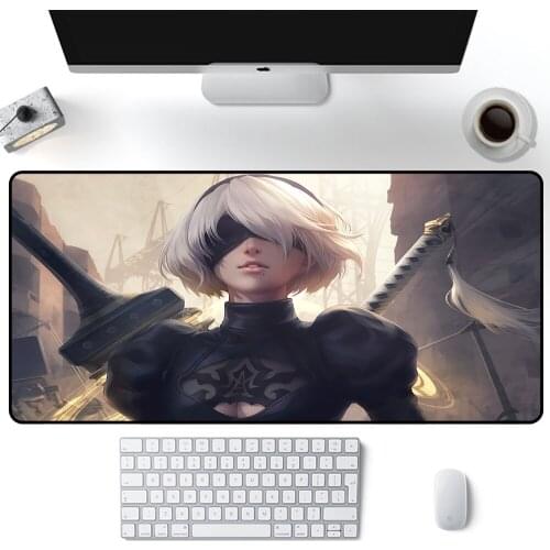 Mouse Pad Nier Automata Anime Carpet Office Professional Gaming Accessories Gamer Pc Mousepad Keyboard 70x30cm Cs Go Desk Mat