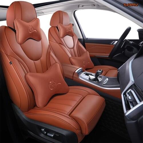 KAHOOL Custom Leather car seat covers For PEUGEOT 206 207 301 307 408 308 308s 508 3008 2008 4008 5008 407 607 car seats