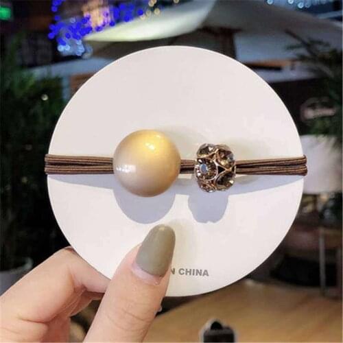 Korean Style Hot Sell Love Heart Hair Band Fashion Crystal Hair Rope Hair Rings Women Girl Hair Accesories Headpiece Gifts