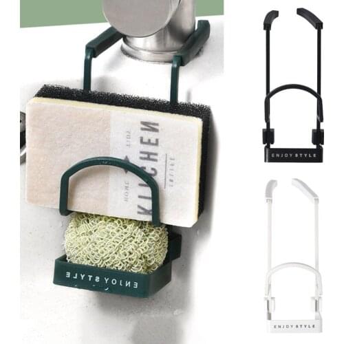 Sink Sponge Holder Small Kitchen Bathroom Metal Organizer Durable Sink Caddy Liquid Dish Drainer Faucet Rack Shower Convenient