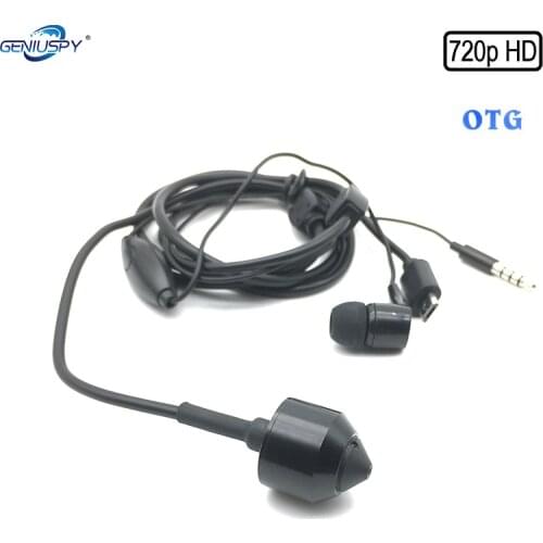 Geniuspy 19MM Miniature Bullet Size Tiny 720P 1.0MP Android Cmos 2.0 Micro OTG Usb External Mini Camera For Mobile With Headset