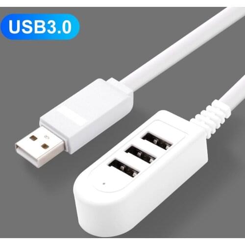 Multifunction 3 USB Ports Charger Converter Expansion Cable Splitter for Laptop